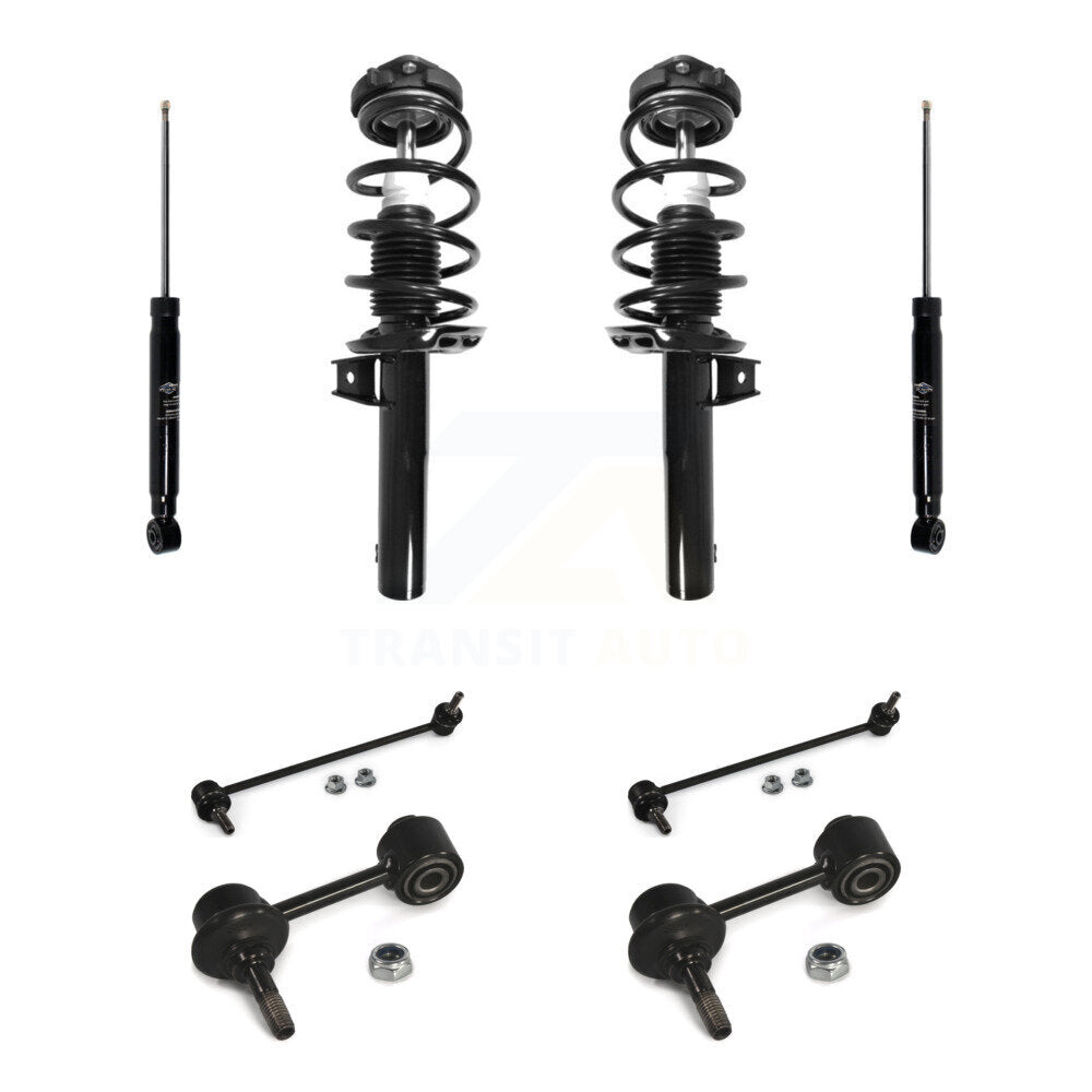 Complete Strut Rear Shock & TQ Bar Link Front Kit For Volkswagen Rabbit A3