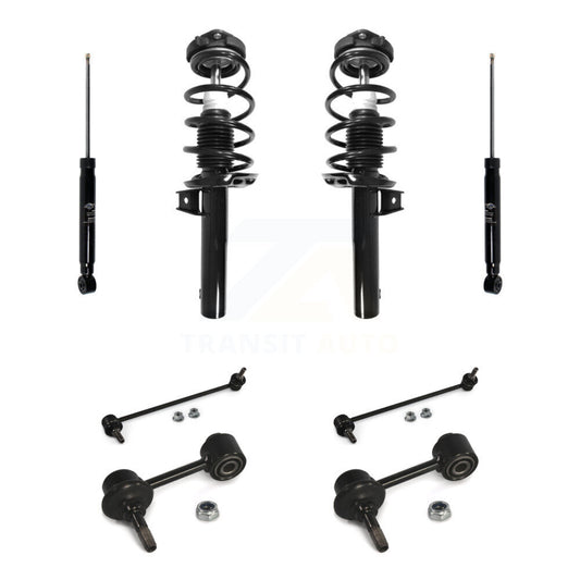Complete Strut Rear Shock & TQ Bar Link Front Kit For Volkswagen Rabbit A3
