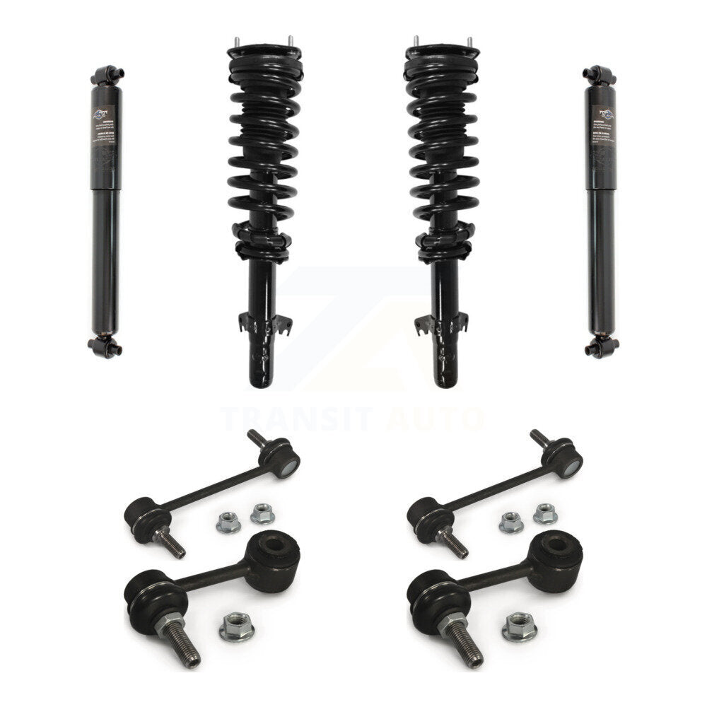 Complete Strut Rear Shock & TQ Bar Link Front Kit For Ford Fusion Lincoln