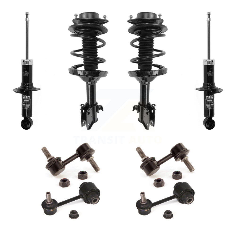 Complete Strut Rear & TOR Bar Link Front Kit (8Pc) For Subaru Impreza