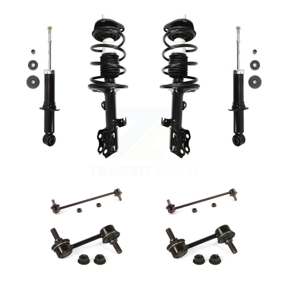 Complete Strut Rear & TOR Bar Link Front Kit (8Pc) For Pontiac Vibe