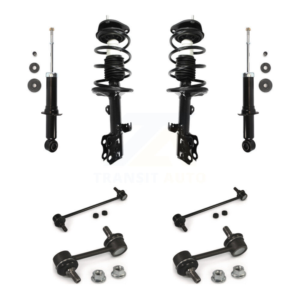 Complete Strut Rear & TQ Bar Link Front Kit (8Pc) For Pontiac Vibe