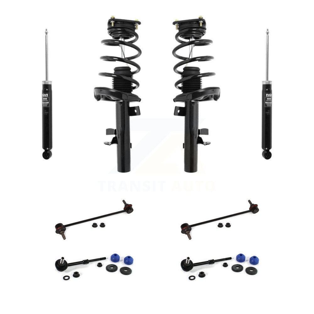 Complete Strut Rear Shock & TOR Bar Link Front Kit (8Pc) For Ford Focus ST