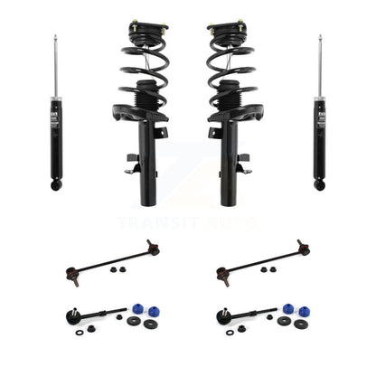 Complete Strut Rear Shock & TOR Bar Link Front Kit (8Pc) For Ford Focus ST
