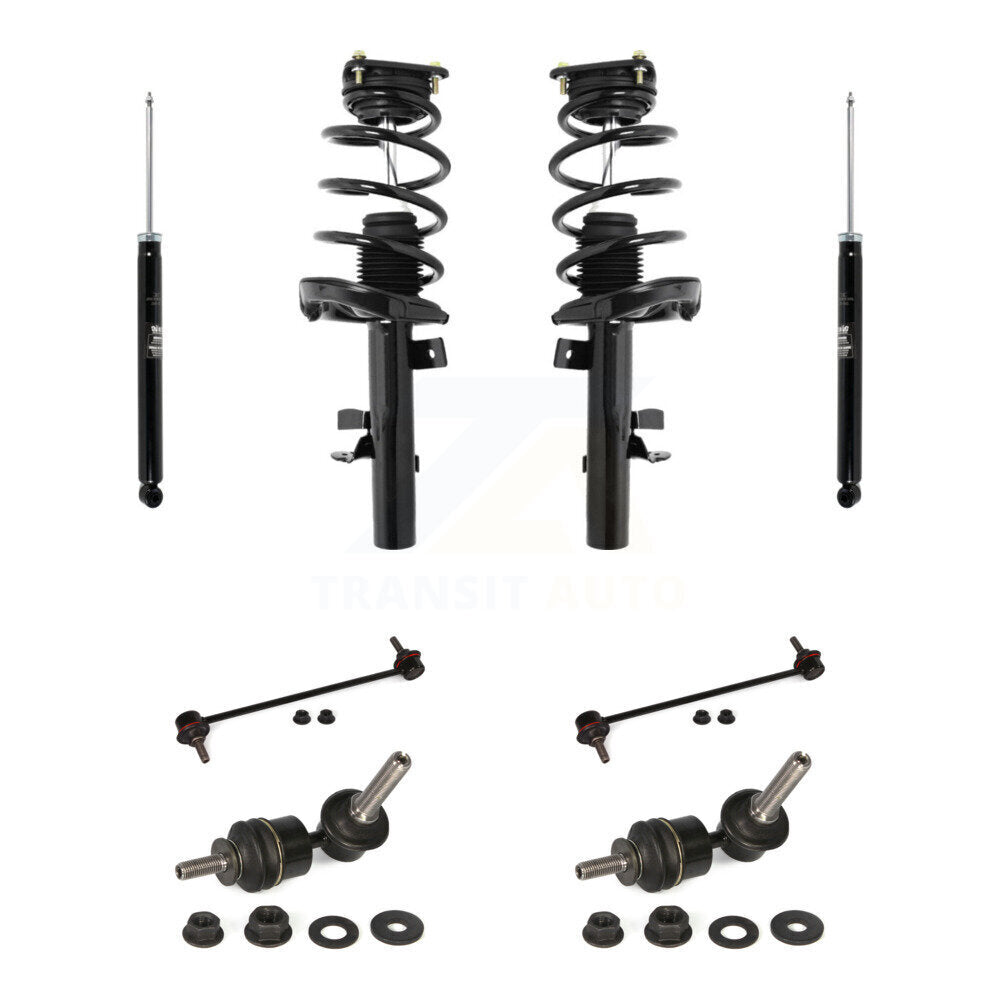 Complete Strut Rear Shock & TOR Bar Link Front Kit (8Pc) For Ford Focus