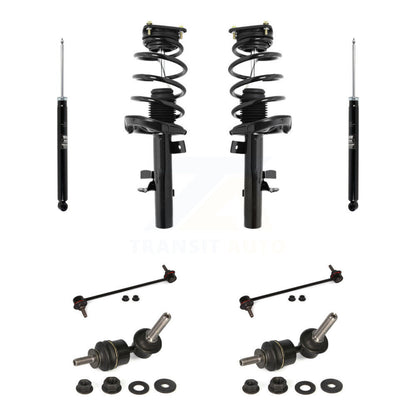 Complete Strut Rear Shock & TOR Bar Link Front Kit (8Pc) For Ford Focus