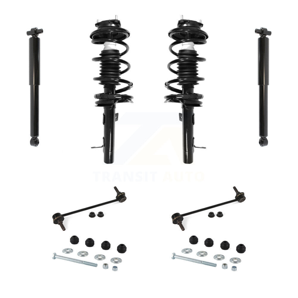 Complete Strut Rear Shock & TOR Bar Link Front Kit (8Pc) For Ford Focus