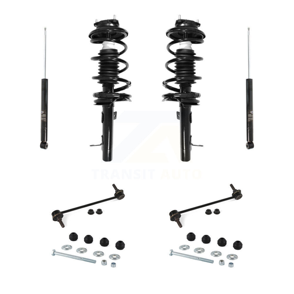 Complete Strut Rear Shock & TOR Bar Link Front Kit (8Pc) For Ford Focus