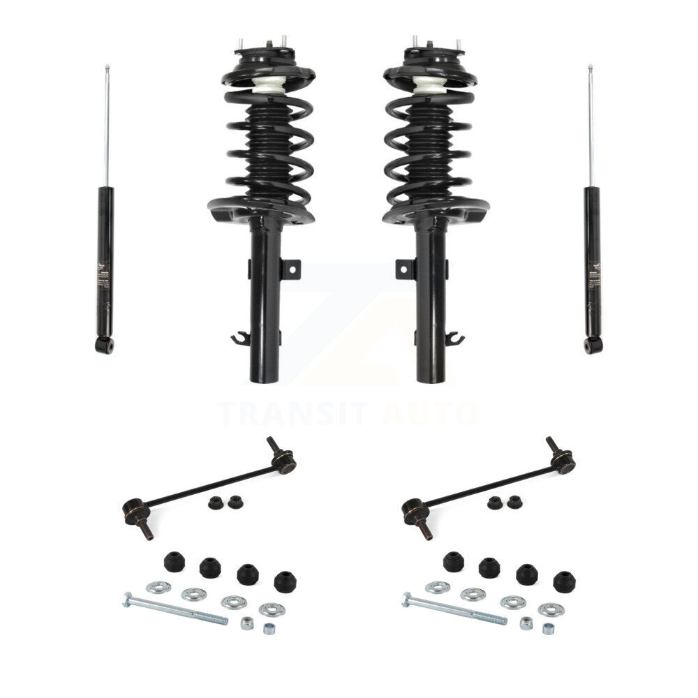 Complete Strut Rear Shock & TOR Bar Link Front Kit (8Pc) For Ford Focus