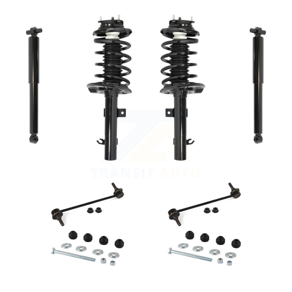 Complete Strut Rear Shock & TOR Bar Link Front Kit (8Pc) For Ford Focus