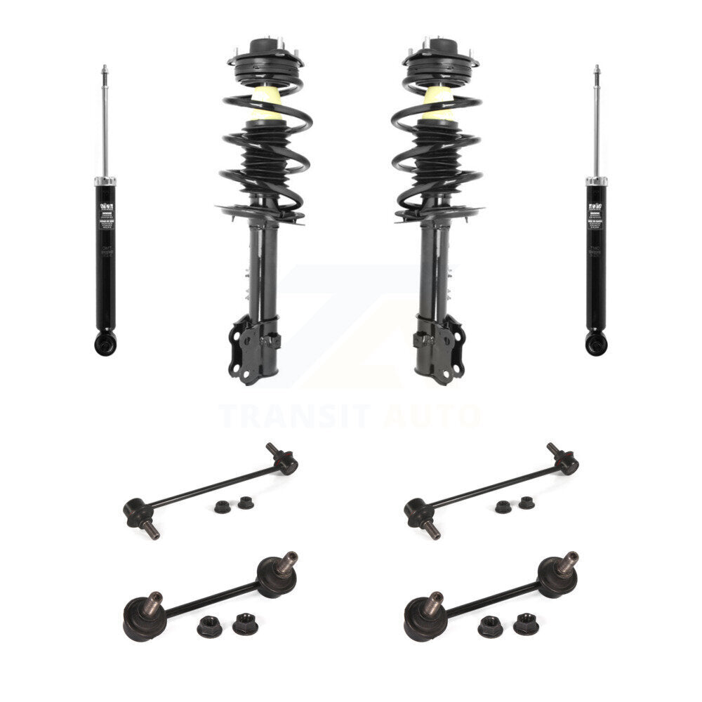 Complete Strut Rear Shock & TOR Bar Link Front Kit (8Pc) For Kia Sportage