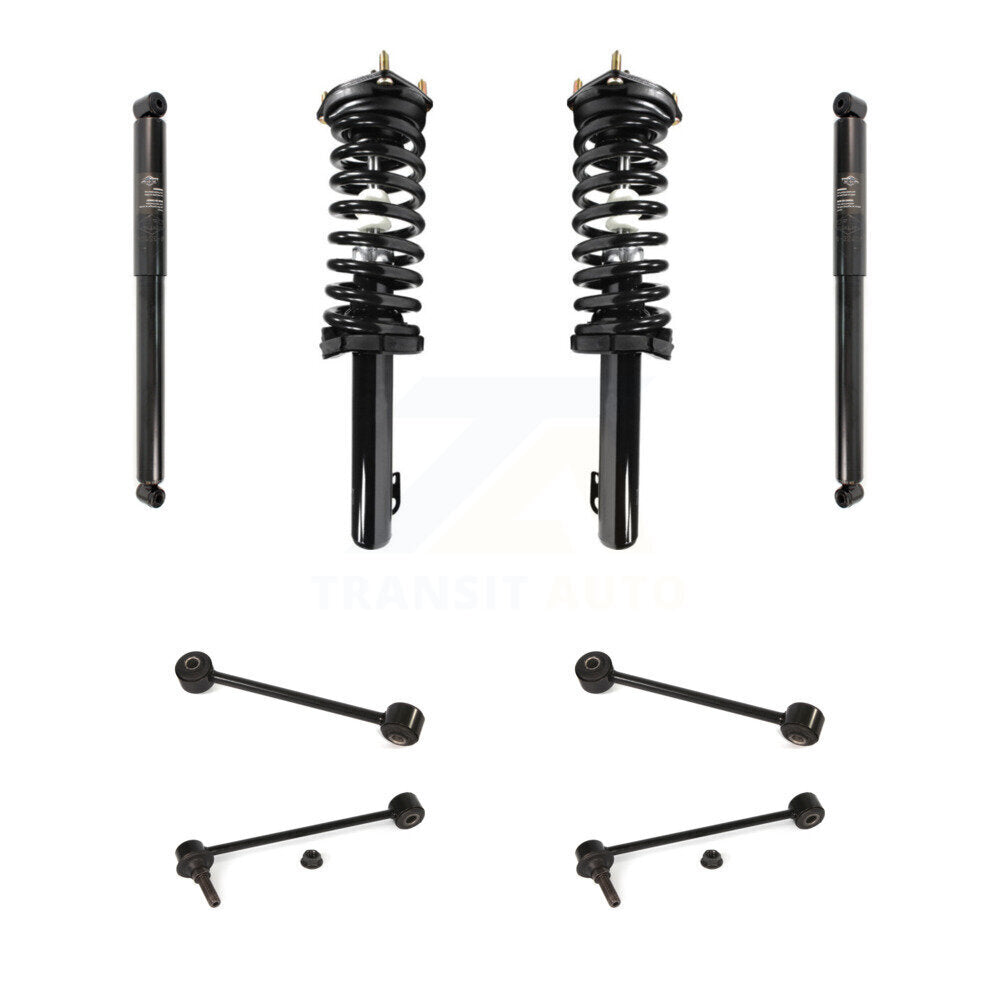 Complete Strut Rear Shock & TOR Bar Link Front Kit (8Pc) For Jeep Grand