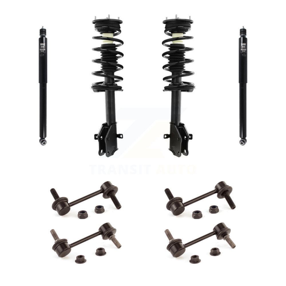 Complete Strut Rear Shock & TOR Bar Link Front Kit (8Pc) For Ford Edge MKX