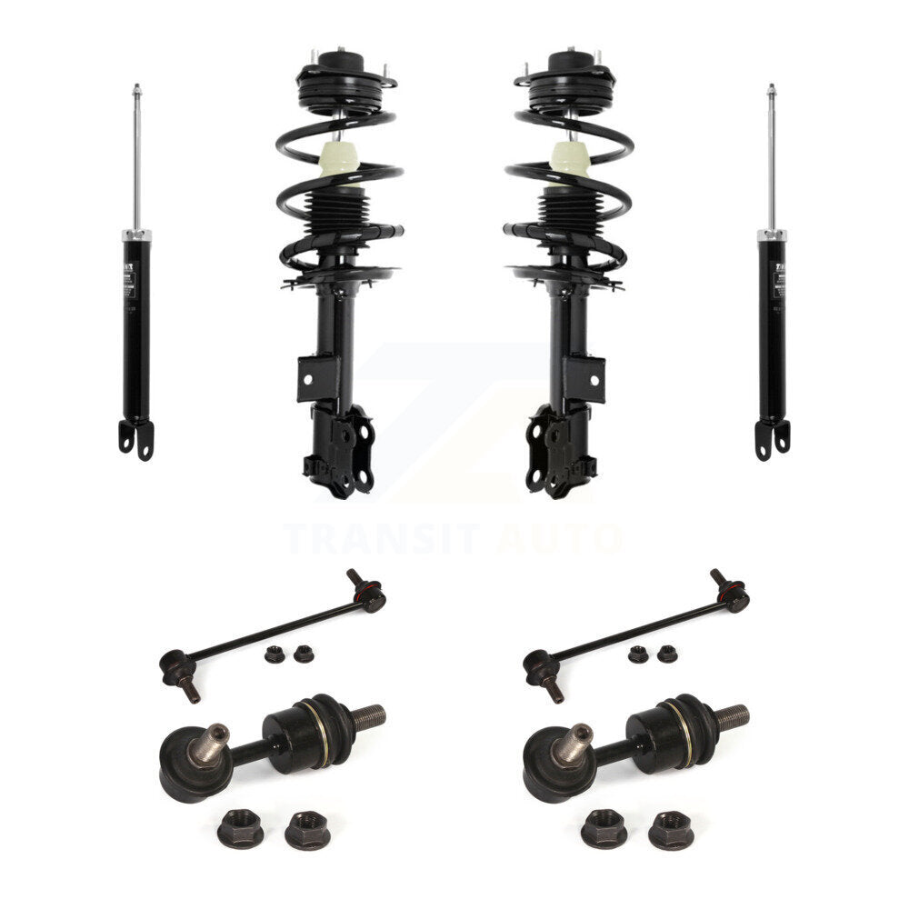 Complete Strut Rear Shock & TOR Bar Link Front Kit (8Pc) For Hyundai Sonata
