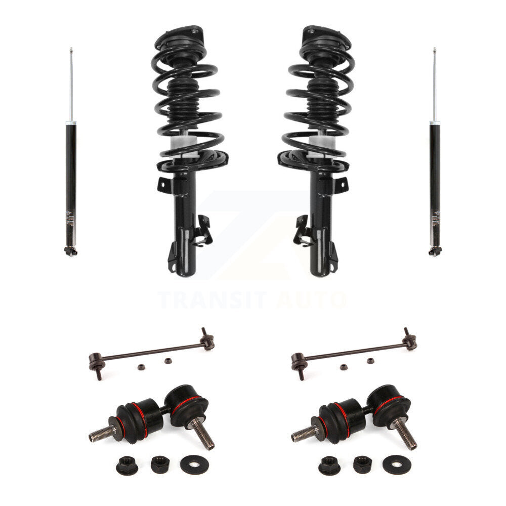 Complete Strut Rear Shock & TOR Bar Link Front Kit (8Pc) For 12-15 Mazda 5