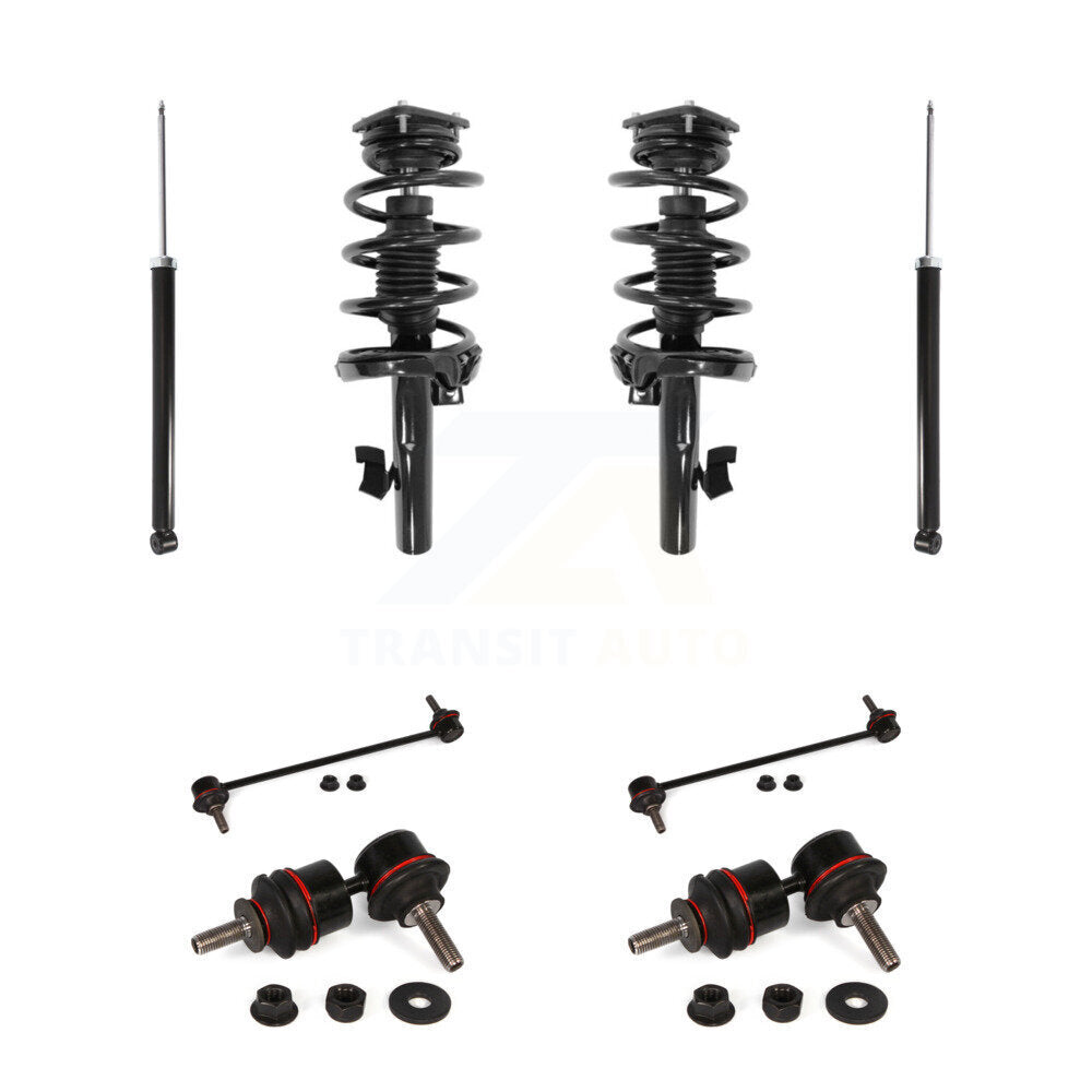 Complete Strut Rear Shock & TOR Bar Link Front Kit (8Pc) For Volvo S40 C30