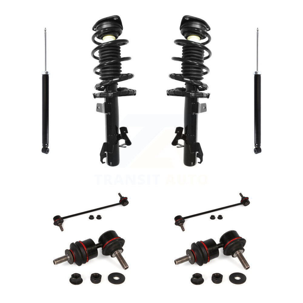Complete Strut Rear Shock & TOR sway Bar Link Front Kit (8Pc) For Mazda 3