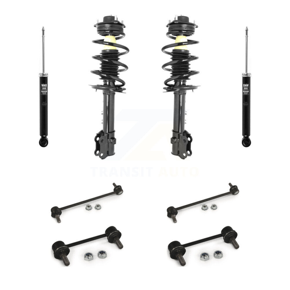 Complete Strut Rear Shock & TQ Bar Link Front Kit (8Pc) For Kia Sportage