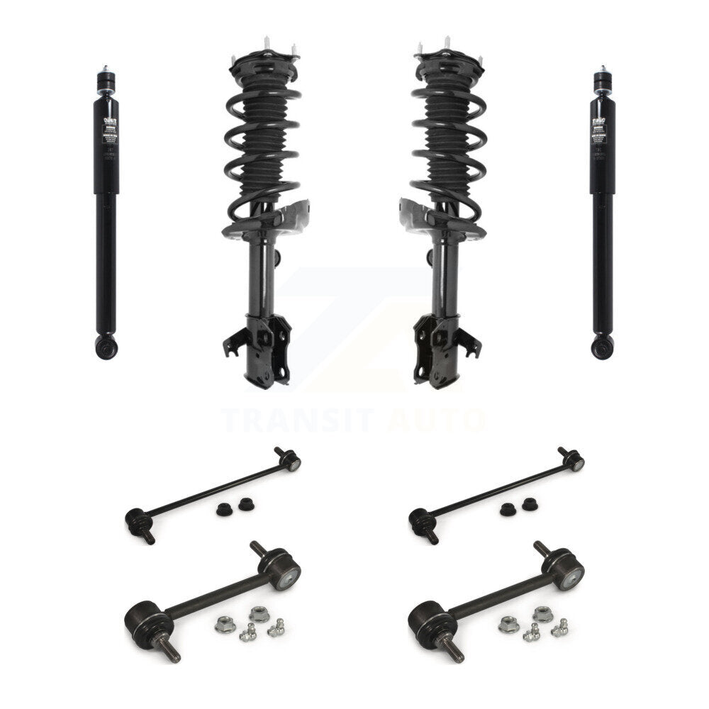 Complete Strut Rear Shock & TQ Bar Link Front Kit (8Pc) For 07-12 Acura RDX