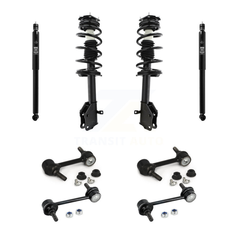 Complete Strut Rear Shock & TQ Bar Link Front Kit (8Pc) For Ford Edge MKX