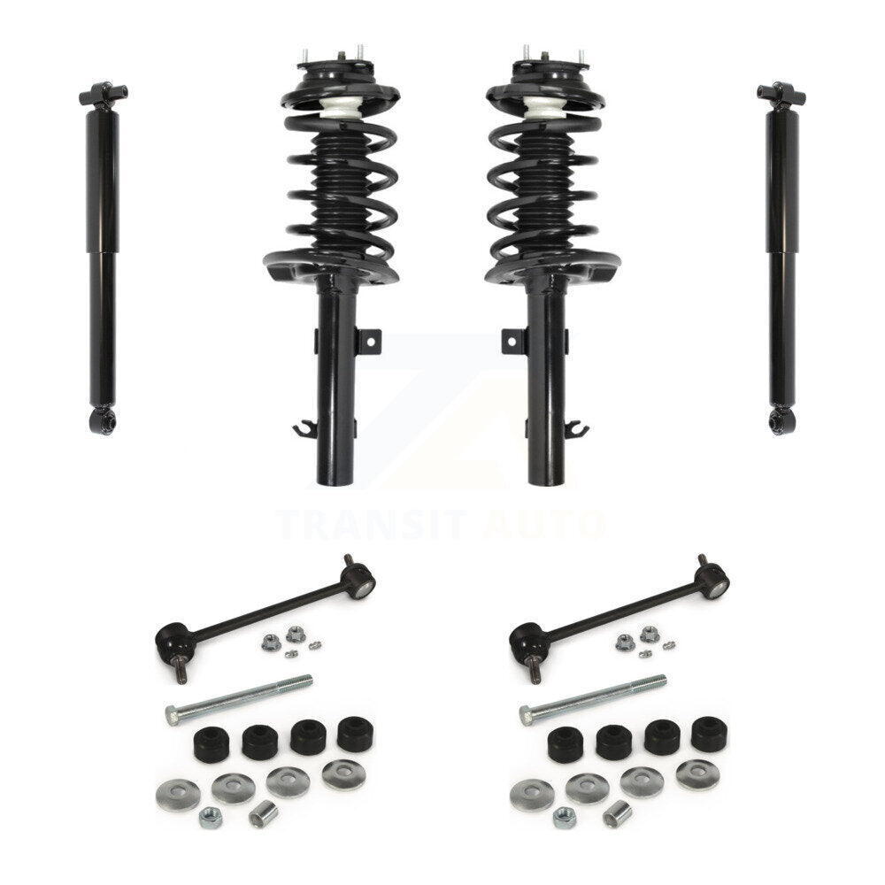 Complete Strut Rear Shock & TQ sway Bar Link Front Kit (8Pc) For Ford Focus