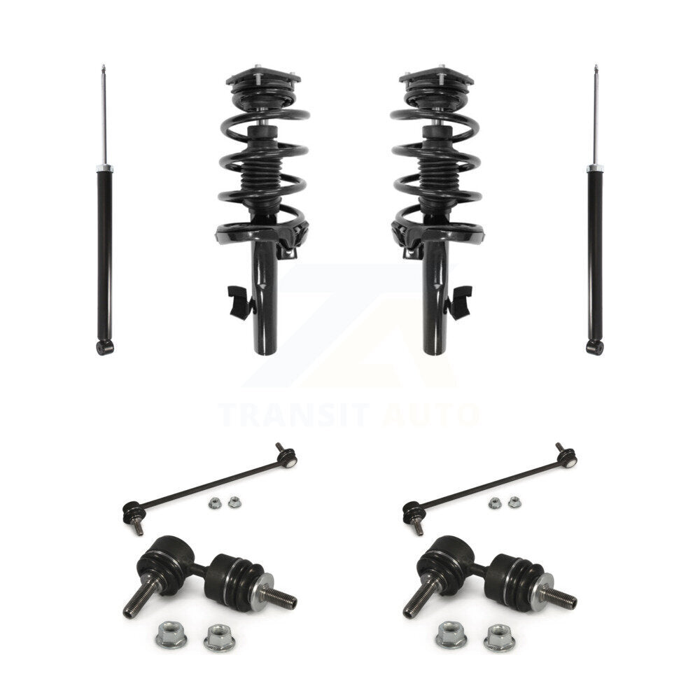 Complete Strut Rear Shock & TQ Bar Link Front Kit (8Pc) For Volvo S40 C30