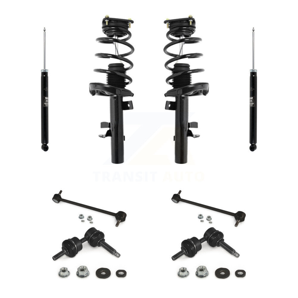 Complete Strut Rear Shock & TQ sway Bar Link Front Kit (8Pc) For Ford Focus