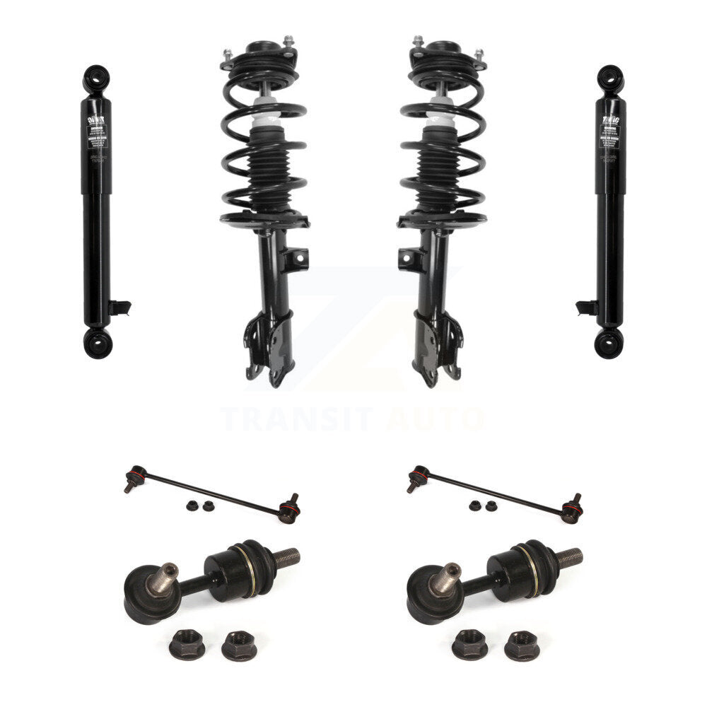 Complete Strut Rear Shock & TOR Bar Link Front Kit (8Pc) For Kia Sorento