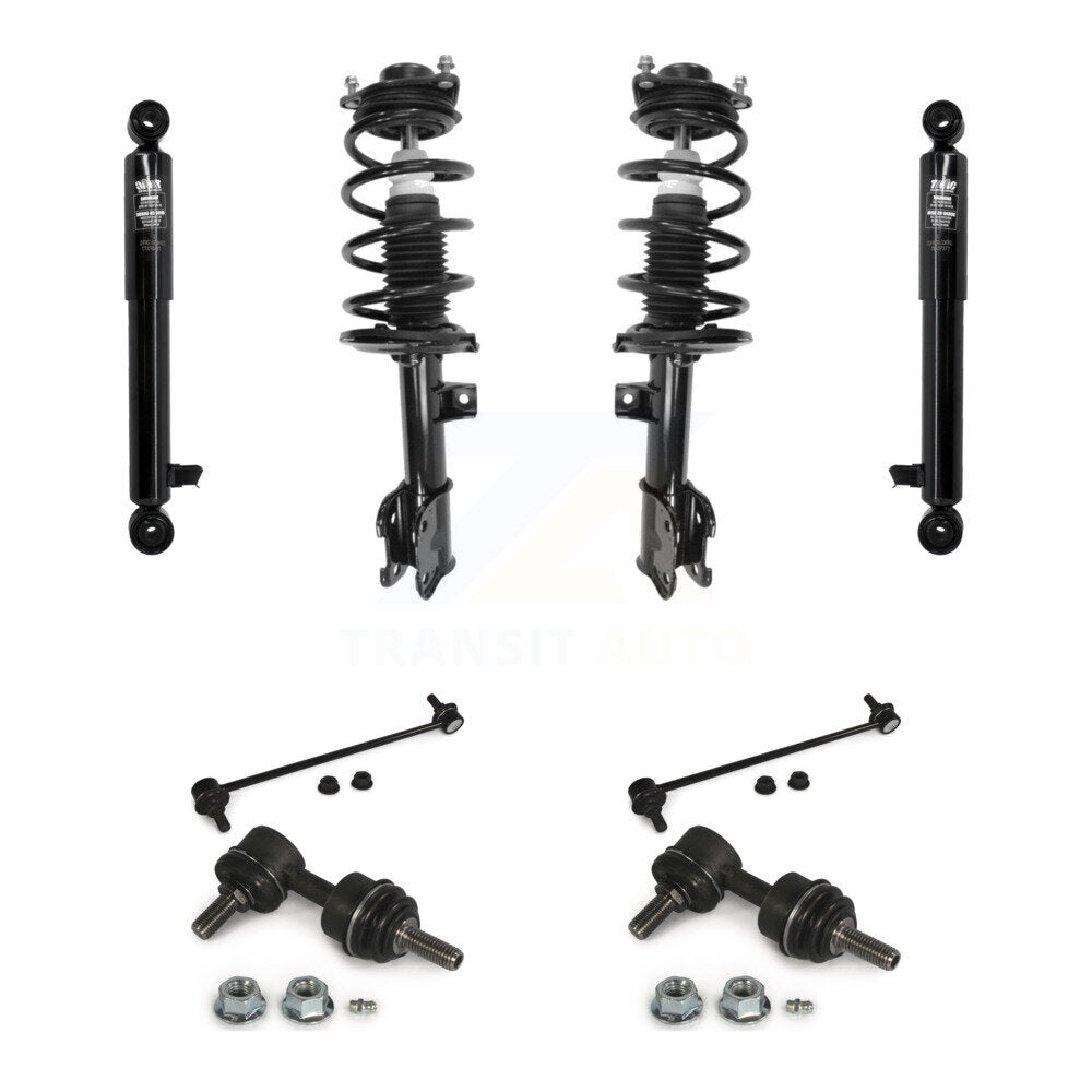 Complete Strut Rear Shock & TQ Bar Link Front Kit (8Pc) For Kia Sorento