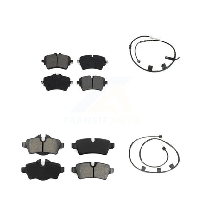 Semi-Metallic Brake Pad And Wear Sensor Front Rear Kit For 2015 Mini Cooper 1.6L