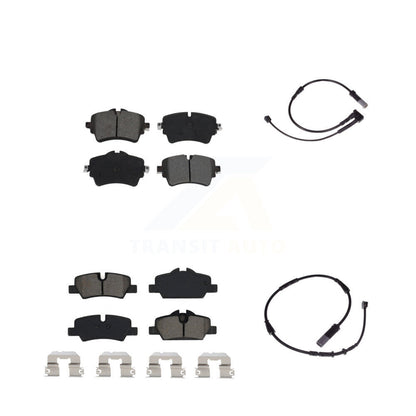 Semi-Metallic Disc Brake Pads And Wear Sensors Front Rear Kit For Mini Cooper