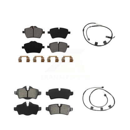 Semi-Metallic Disc Brake Pad And Wear Sensor Front Rear Kit For Mini Cooper 1.6L