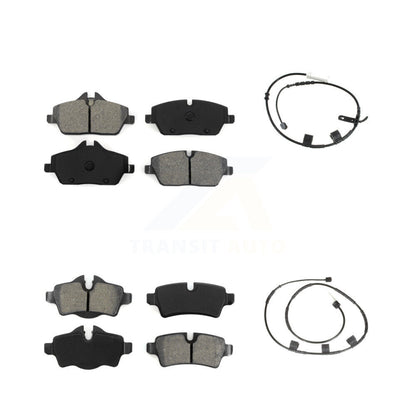 Semi-Metallic Disc Brake Pad And Wear Sensor Front Rear Kit For Mini Cooper 1.6L