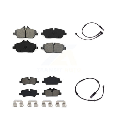 Semi-Metallic Disc Brake Pads And Wear Sensors Front Rear Kit For Mini Cooper