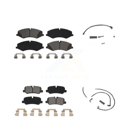 Semi-Metallic Disc Brake Pad And Wear Sensor Front Rear Kit For Land Rover Range