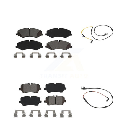 Semi-Metallic Brake Pads & Wear Sensor Front Rear Kit For Land Rover Range Sport