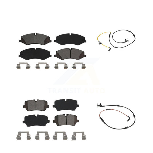 Semi-Metallic Brake Pads & Wear Sensor Front Rear Kit For Land Rover Range Sport