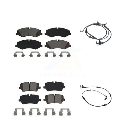 Semi-Metallic Brake Pads & Wear Sensor Front Rear Kit For Land Rover Range Sport