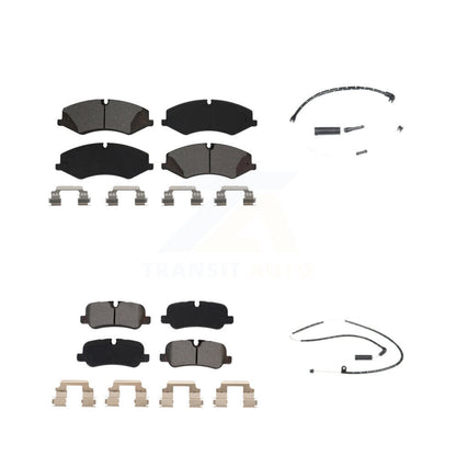 Semi-Metallic Disc Brake Pad And Wear Sensor Front Rear Kit For Land Rover Range