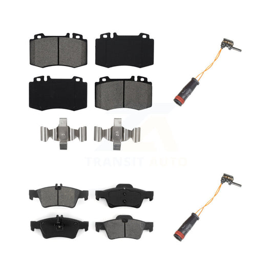 Semi-Metallic Brake Pads Wear Sensor Front Rear Kit For Mercedes-Benz E350 SL500
