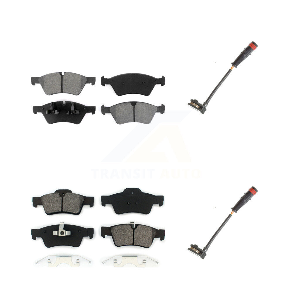Semi-Metallic Brake Pads Wear Sensor Front Rear Kit For Mercedes-Benz ML350 R350