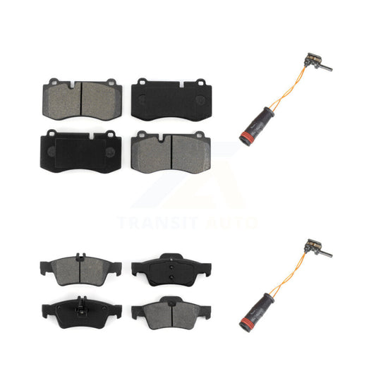 Semi-Metallic Brake Pads Wear Sensor Front Rear Kit For Mercedes-Benz SL550 5.5L