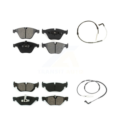 Semi-Metallic Disc Brake Pads And Wear Sensors Front Rear Kit For BMW 323i 328i