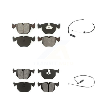 Semi-Metallic Disc Brake Pads And Wear Sensors Front Rear Kit For BMW X5