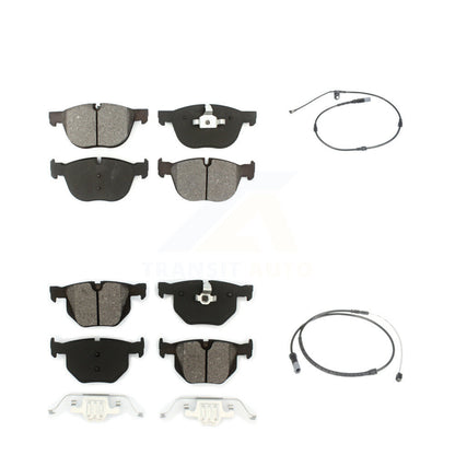 Semi-Metallic Disc Brake Pads And Wear Sensors Front Rear Kit For BMW X5 X6