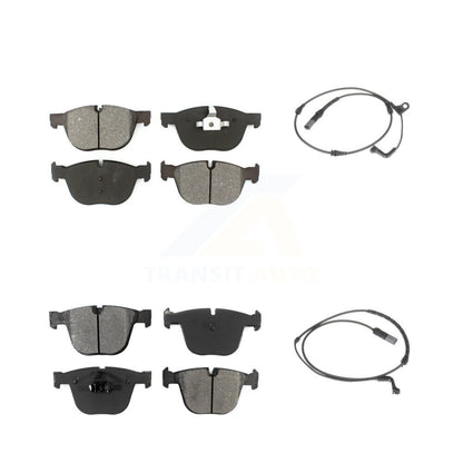 Semi-Metallic Disc Brake Pads And Wear Sensors Front Rear Kit For BMW X5 X6