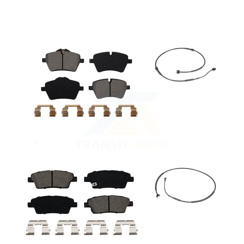 Semi-Metallic Brake Pads & Wear Sensor Front Rear Kit For Mini Cooper Countryman