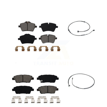 Semi-Metallic Brake Pads & Wear Sensor Front Rear Kit For Mini Cooper Countryman