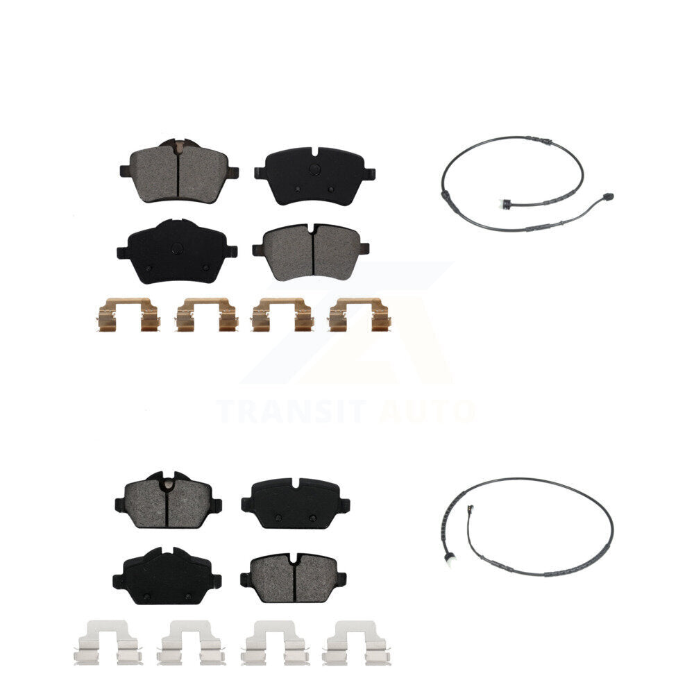 Semi-Metallic Brake Pads & Wear Sensor Front Rear Kit For Mini Cooper Countryman