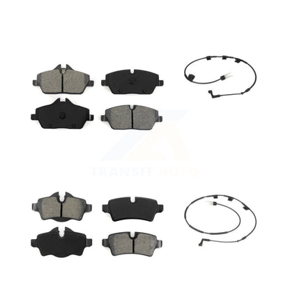 Semi-Metallic Disc Brake Pads And Wear Sensors Front Rear Kit For Mini Cooper